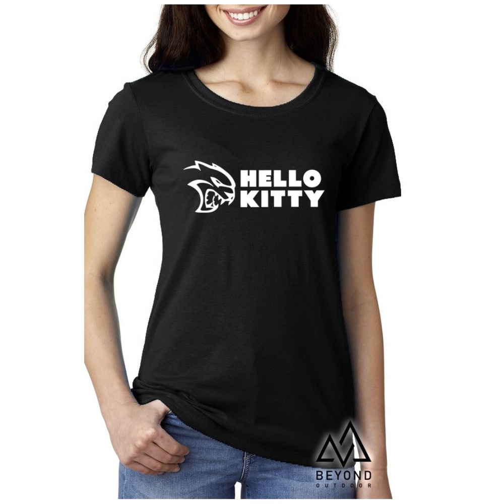Dodge HellCat SRT Hello Kitty Ladies T-Shirt